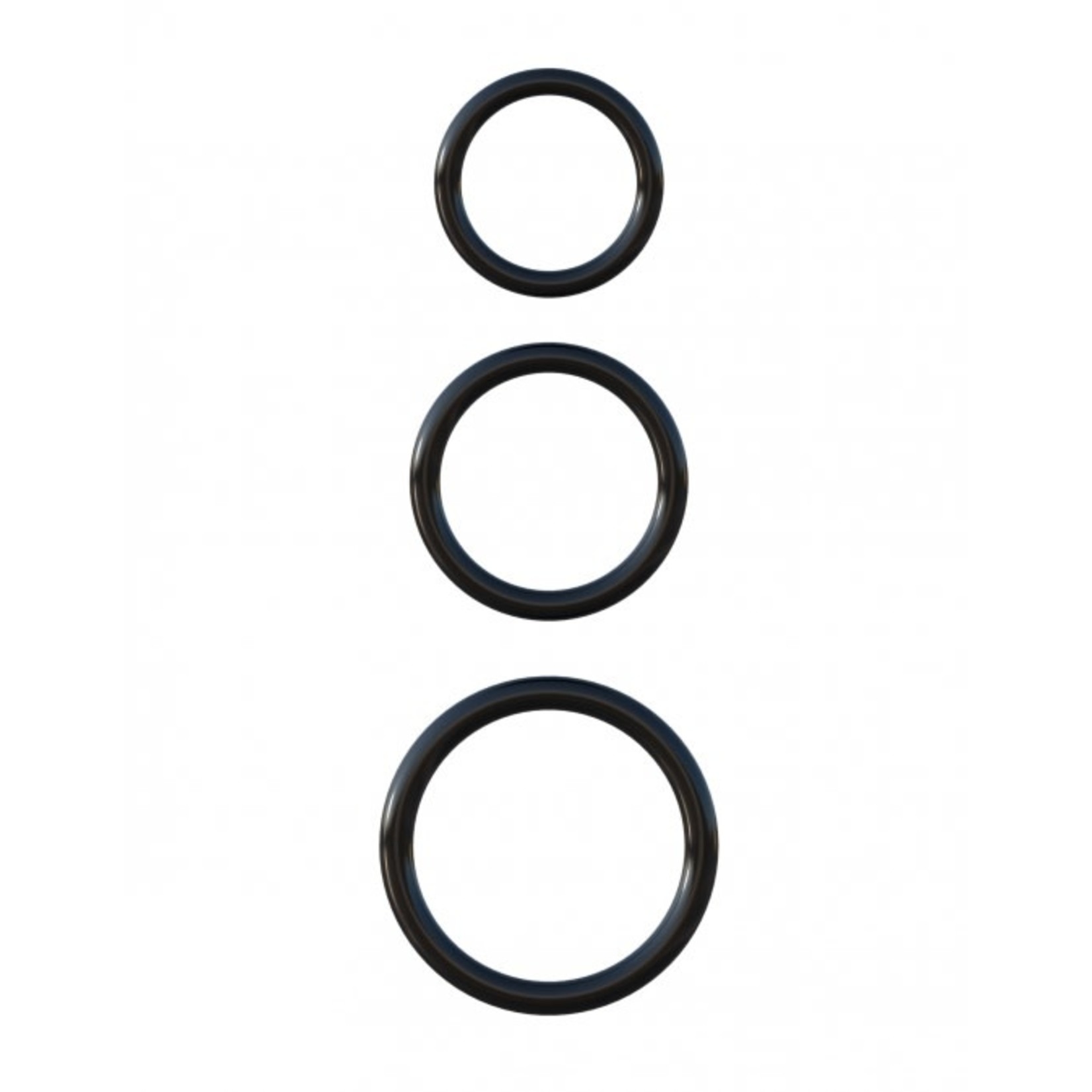 FCR SILICONE 3-RING STAMINA SET BLACK