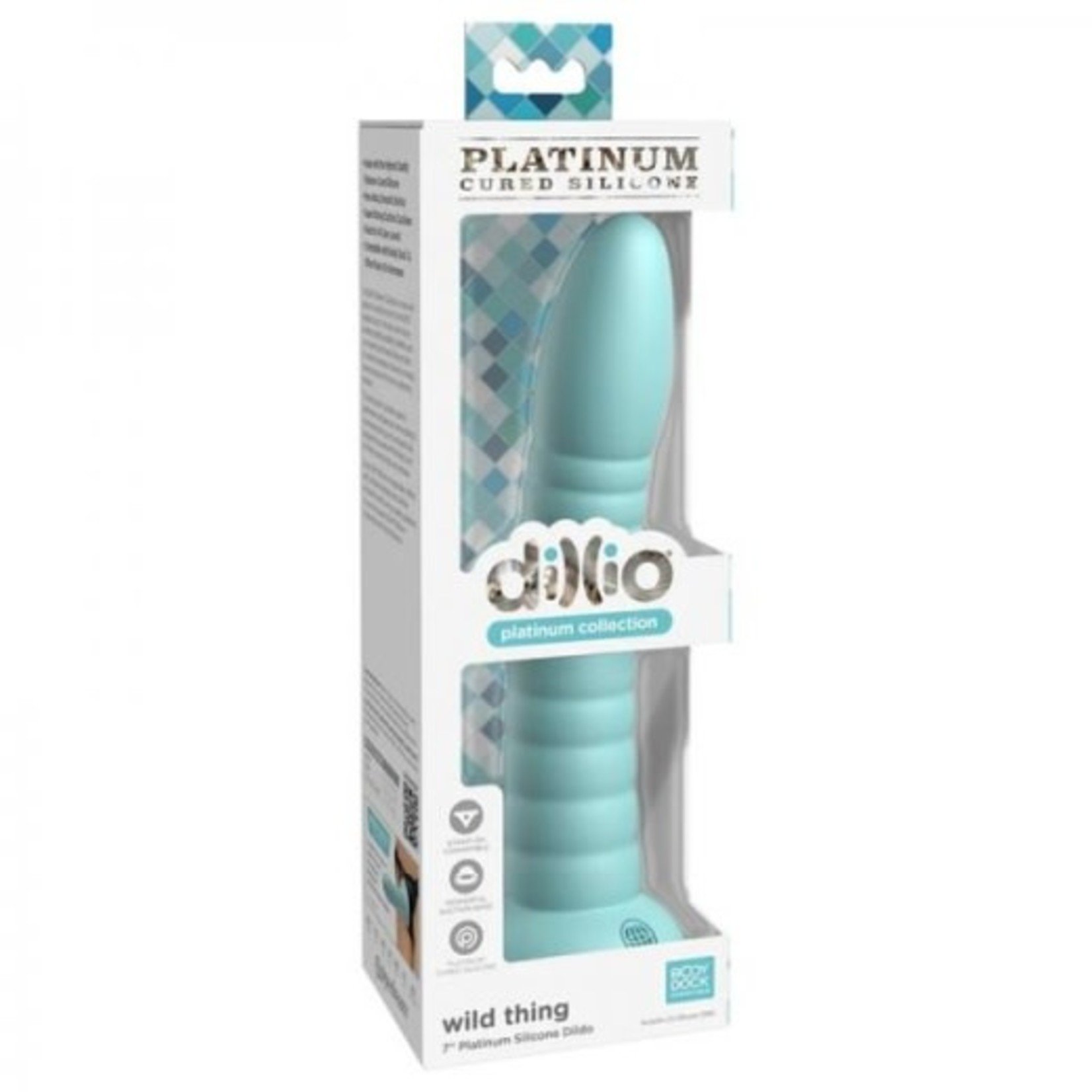 PIPEDREAM DILLIO PLATINUM WILD THING 7 INCH TEAL