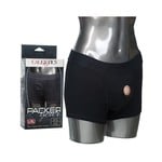 CALEXOTICS PACKER GEAR BLACK BOXER BRIEF HARNESS - L/XL