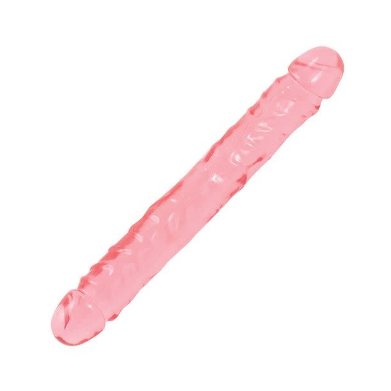 DOC JOHNSON CRYSTAL JELLIES - 12 INCH JR. DOUBLE DONG PINK