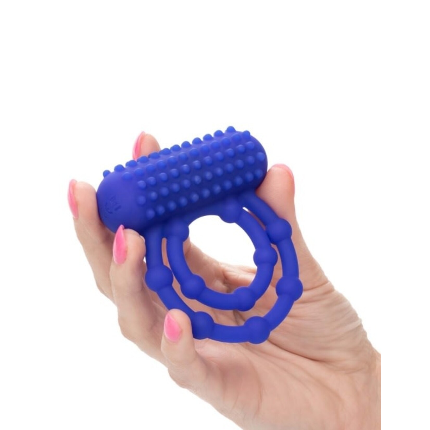 CALEXOTICS SILICONE RECHARGEABLE 10 BEAD MAXIMUS RING