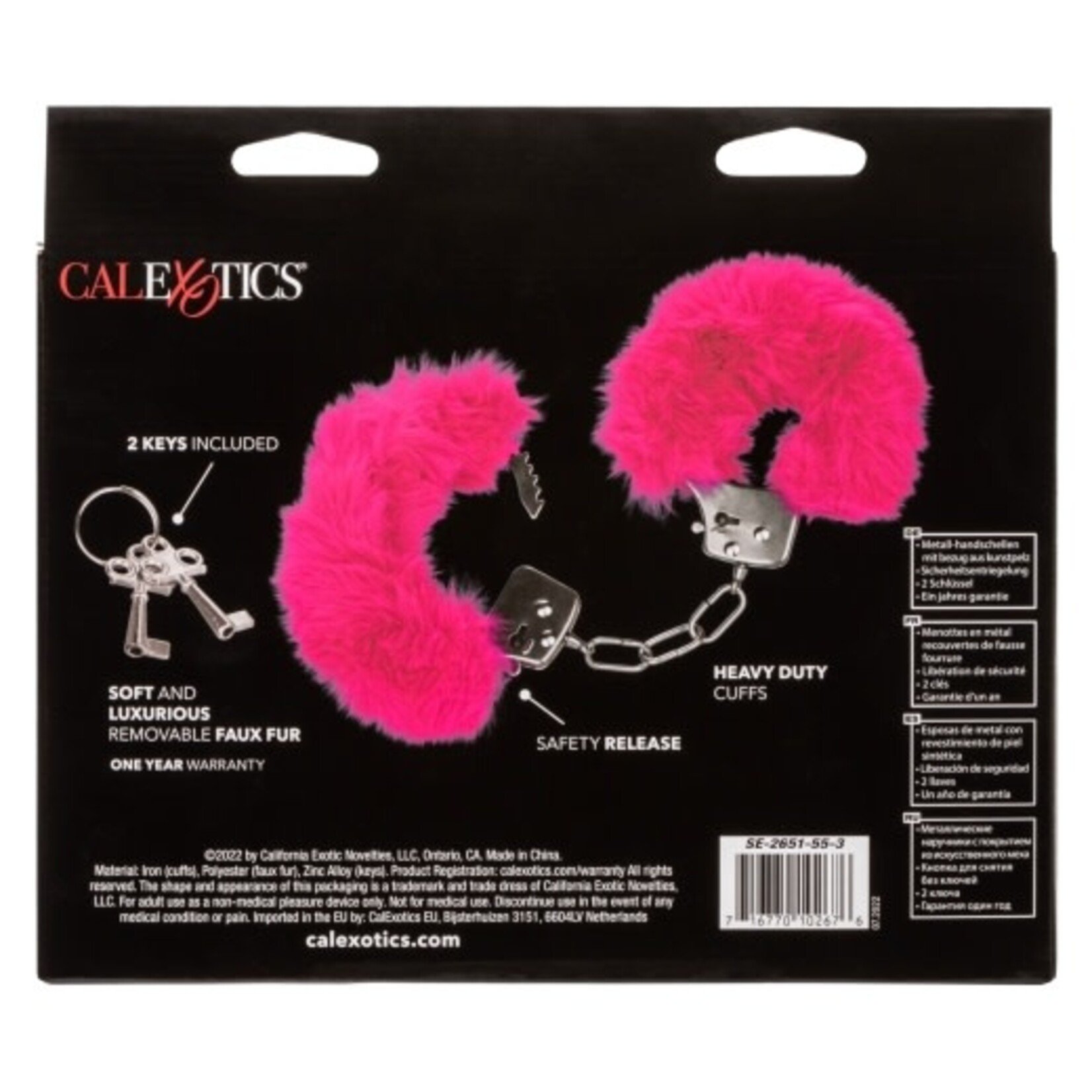 CALEXOTICS ULTRA FLUFFY FURRY CUFFS - PINK