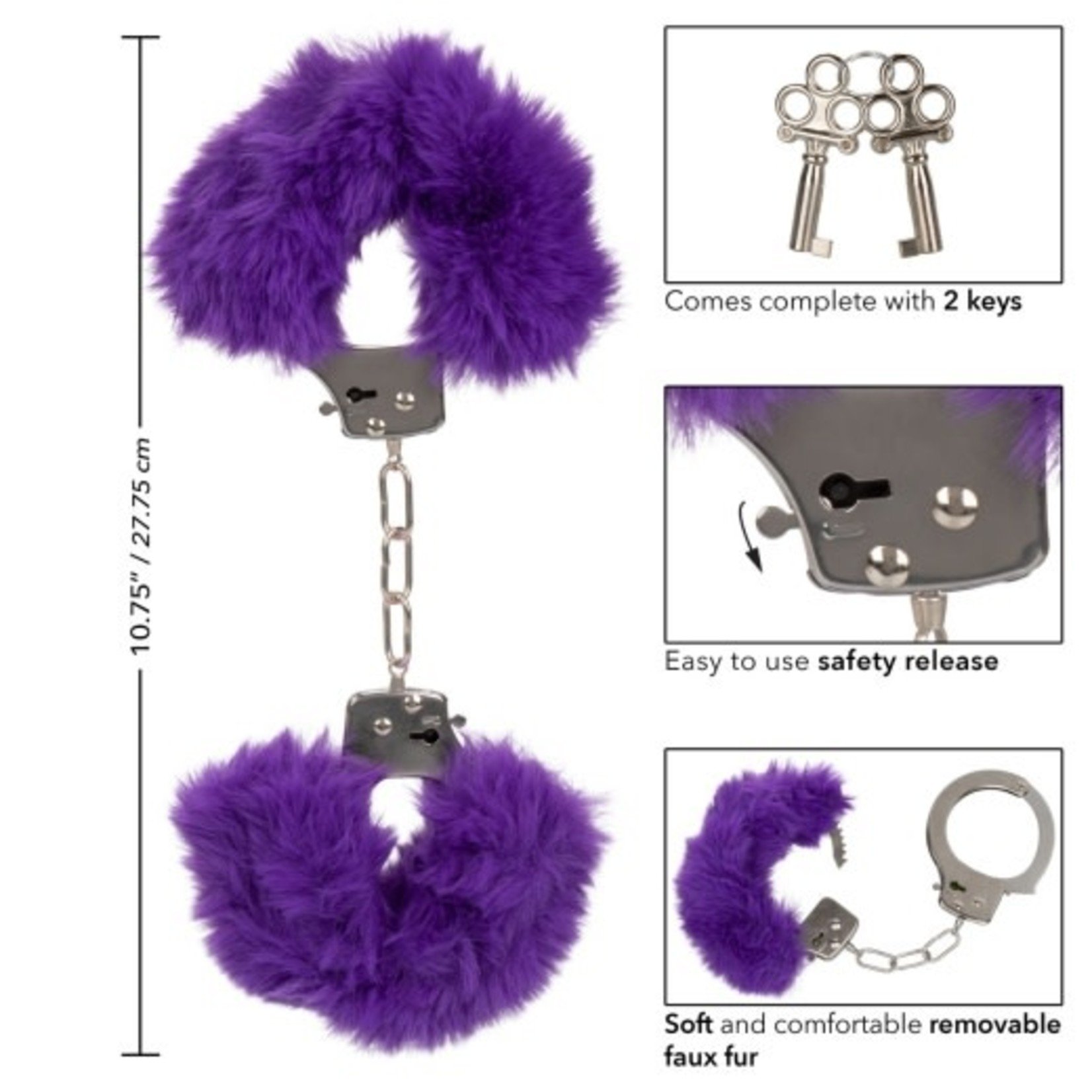 CALEXOTICS ULTRA FLUFFY FURRY CUFFS - PURPLE