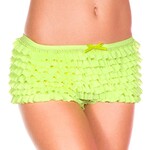 MUSIC LEGS MUSIC LEGS - RUFFLE SHORTS NEON GREEN O/S