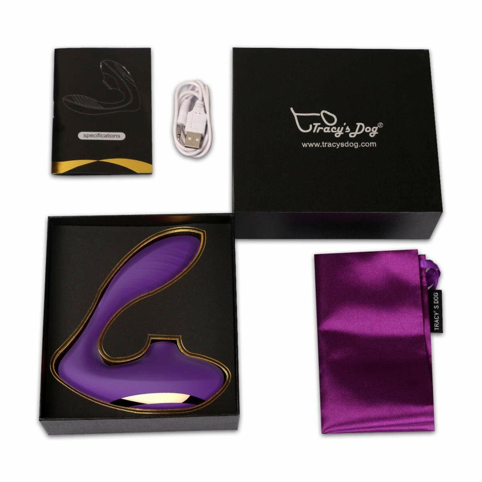 TRACY'S DOG TRACY'S DOG OG CLITORAL SUCKING VIBRATOR PURPLE