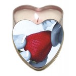 EARTHLY BODY EARTHLY BODY - EDIBLE MASSAGE OIL HEART CANDLE 4OZ/113.4G STRAWBERRY