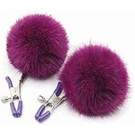 SEXY AF PUFF BALL NIPPLE CLAMPS PURPLE