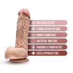 DR. SKIN BLUSH - DR. SKIN - MR. D - 8.5 INCH DILDO WITH BALLS - BEIGE