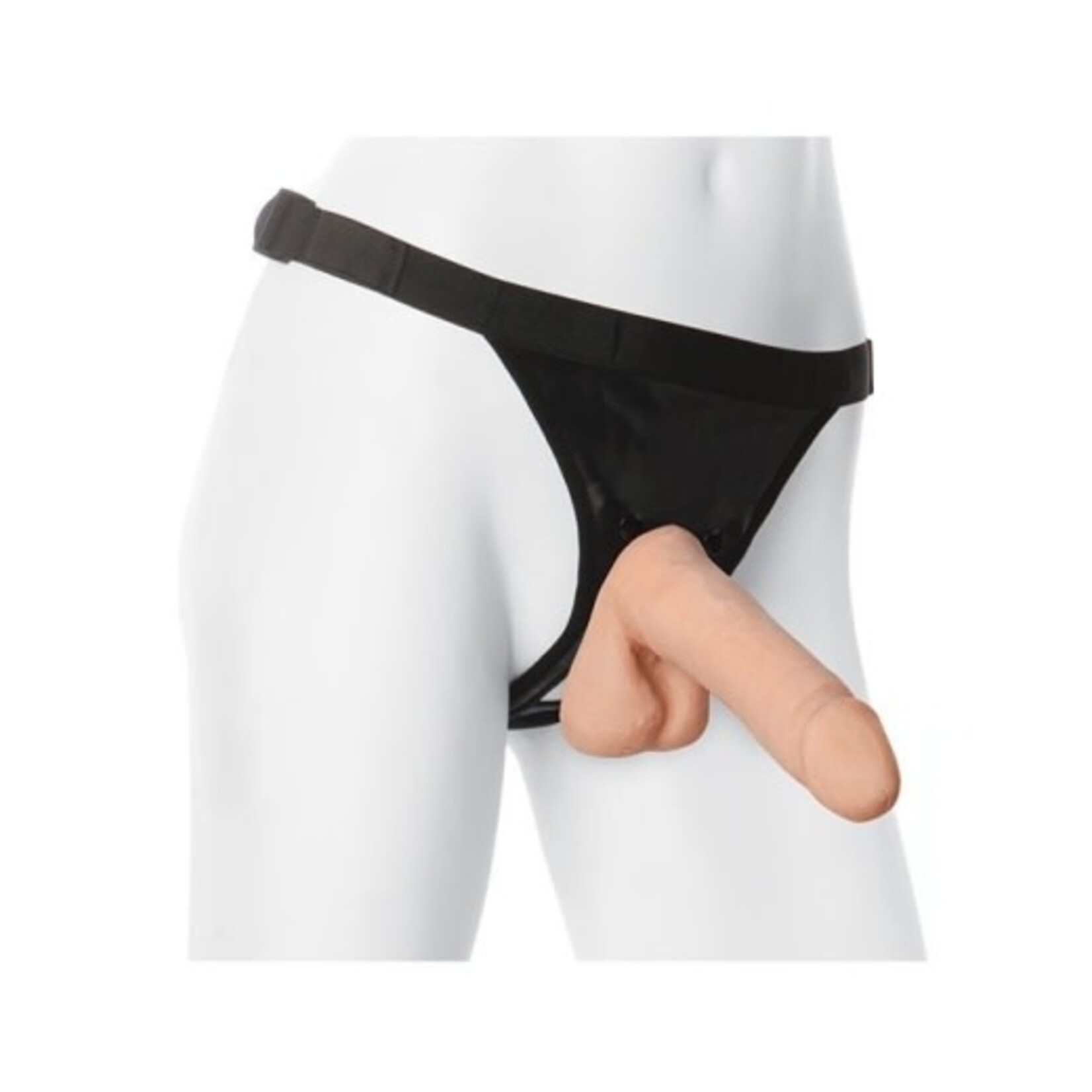 DOC JOHNSON VAC-U-LOCK - 7 INCH ULTRASKYN COCK W ULTRA HARNESS