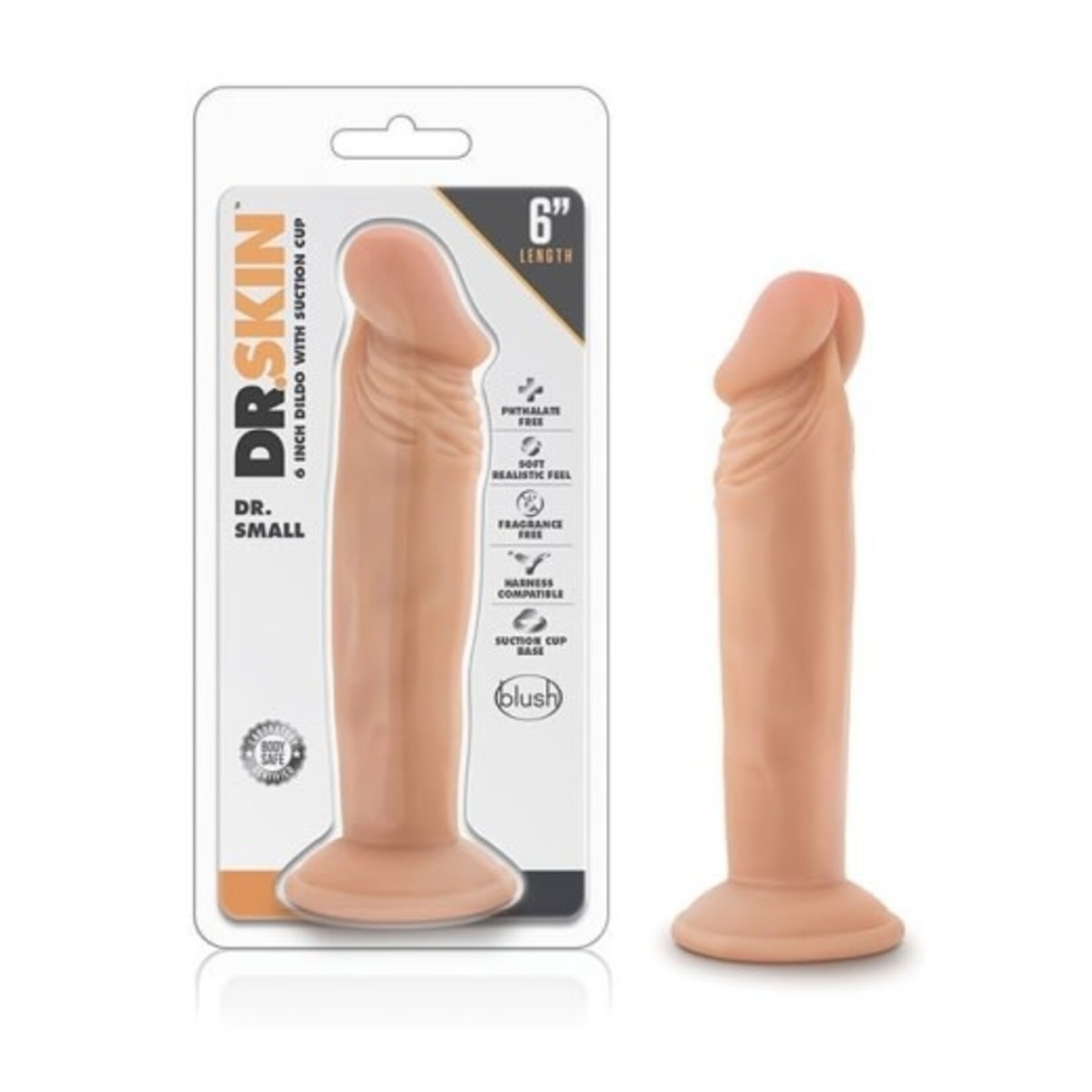 DR. SKIN BLUSH - DR. SKIN - DR. SMALL - 6.5 INCH DILDO - VANILLA
