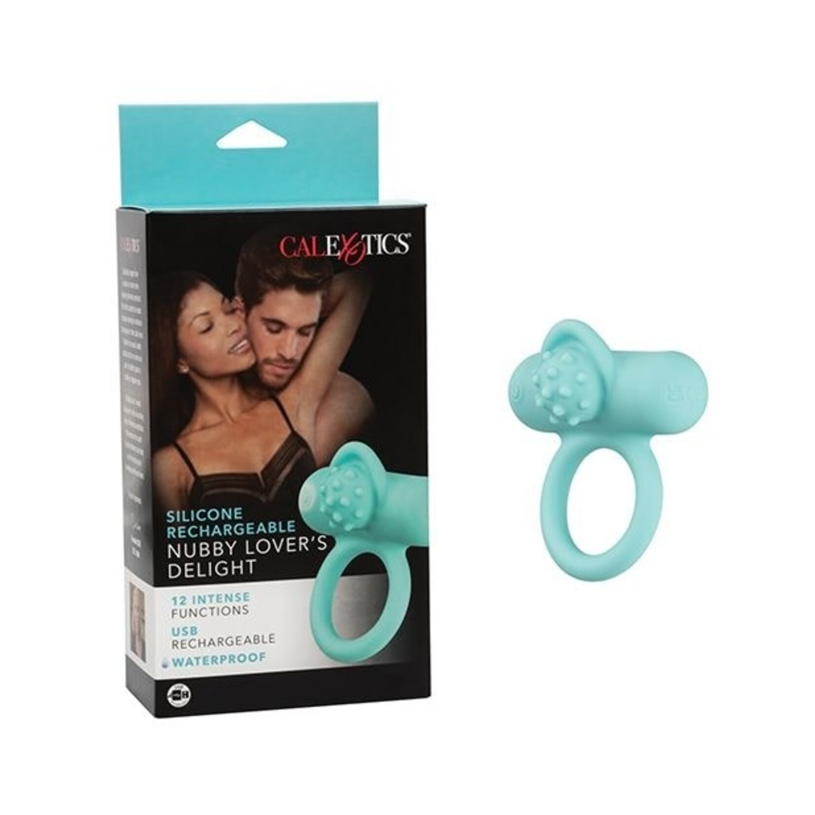 CALEXOTICS COUPLE'S ENHANCERS SILICONE RECHARGEABLE NUBBY LOVER'S DELIGHT