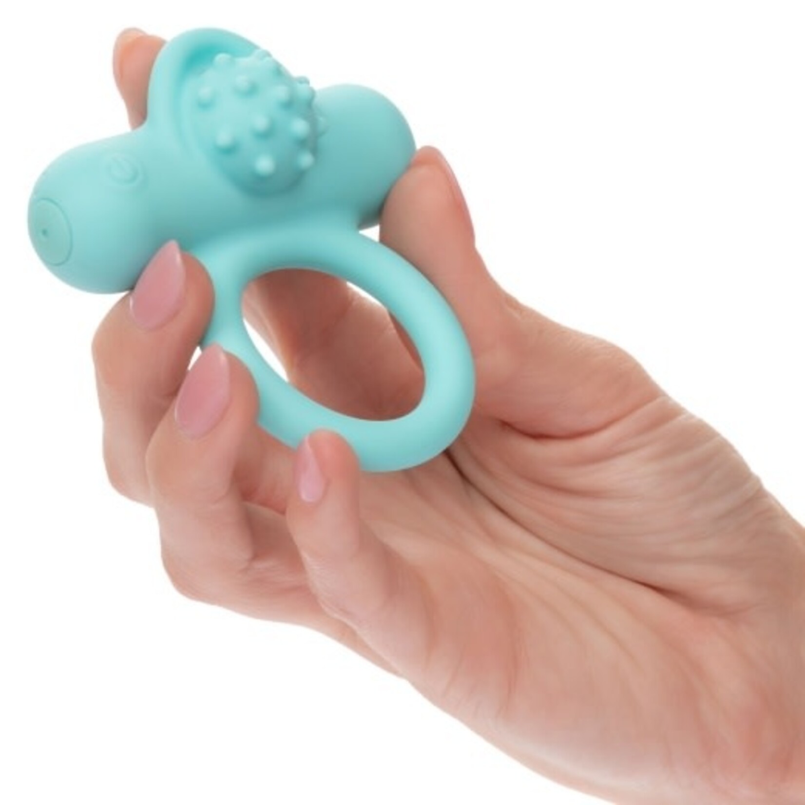 CALEXOTICS COUPLE'S ENHANCERS SILICONE RECHARGEABLE NUBBY LOVER'S DELIGHT