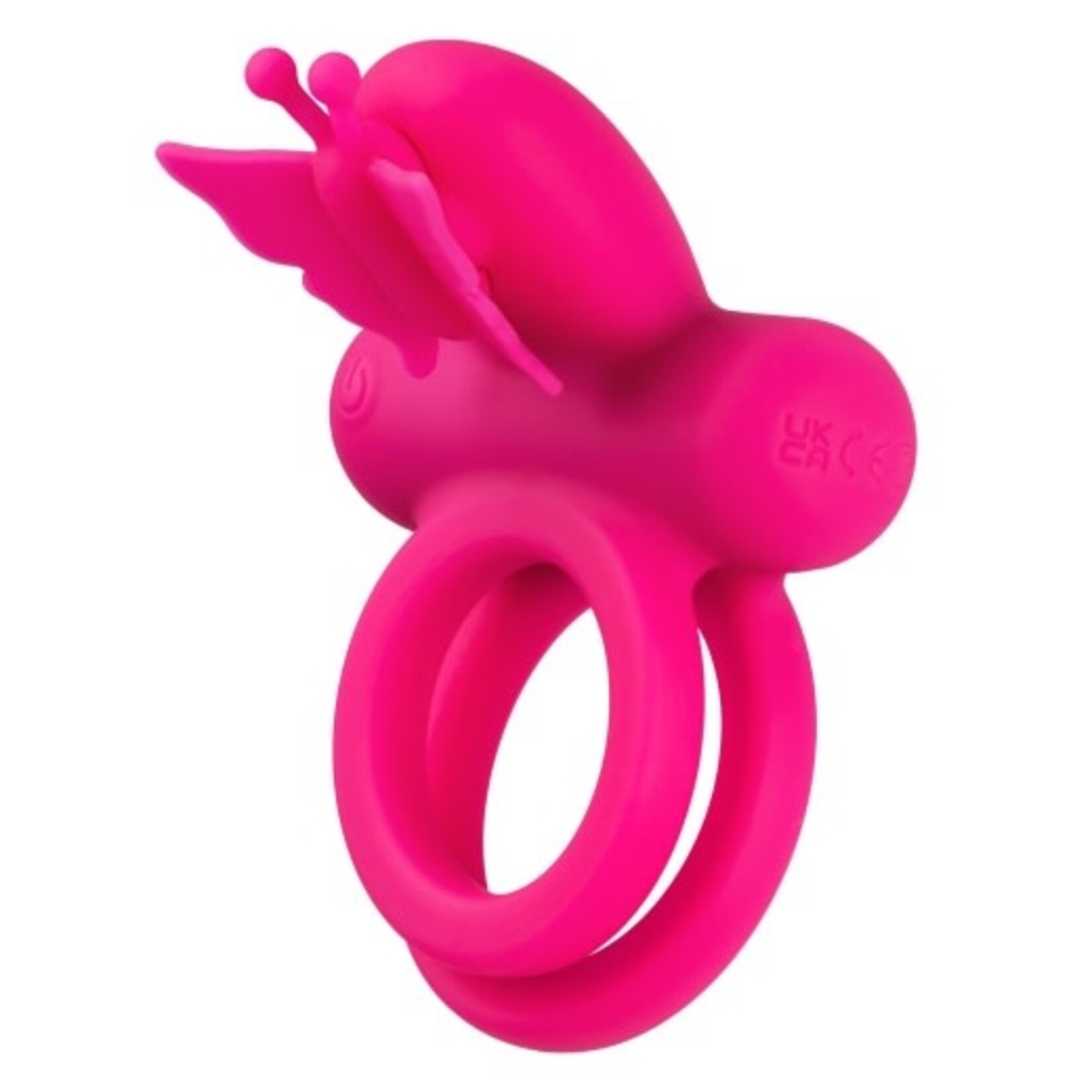 CALEXOTICS COUPLE'S ENHANCERS SILICONE RECHARGEABLE BUTTERFLY DUAL RING