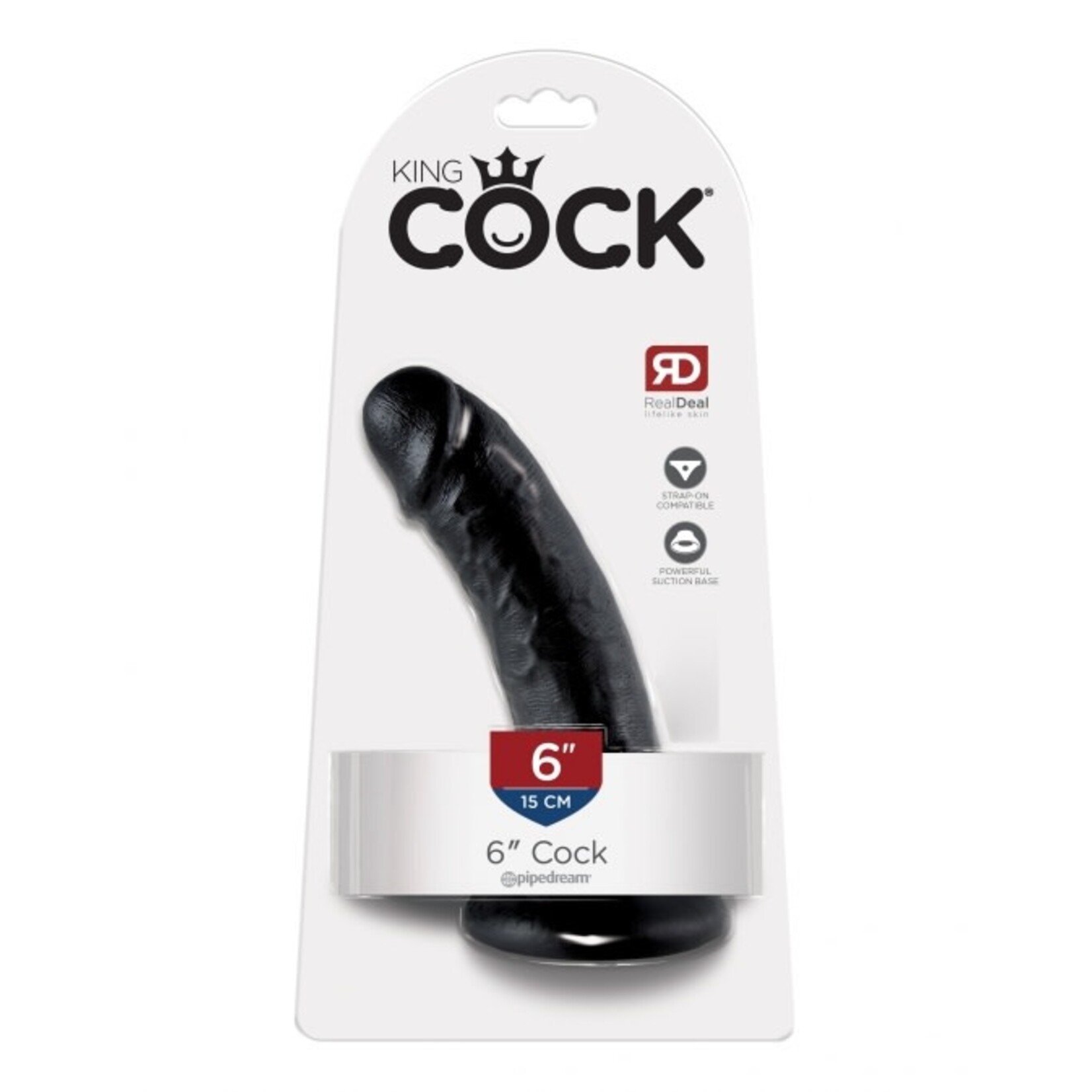 KING COCK KING COCK 6" COCK BLACK