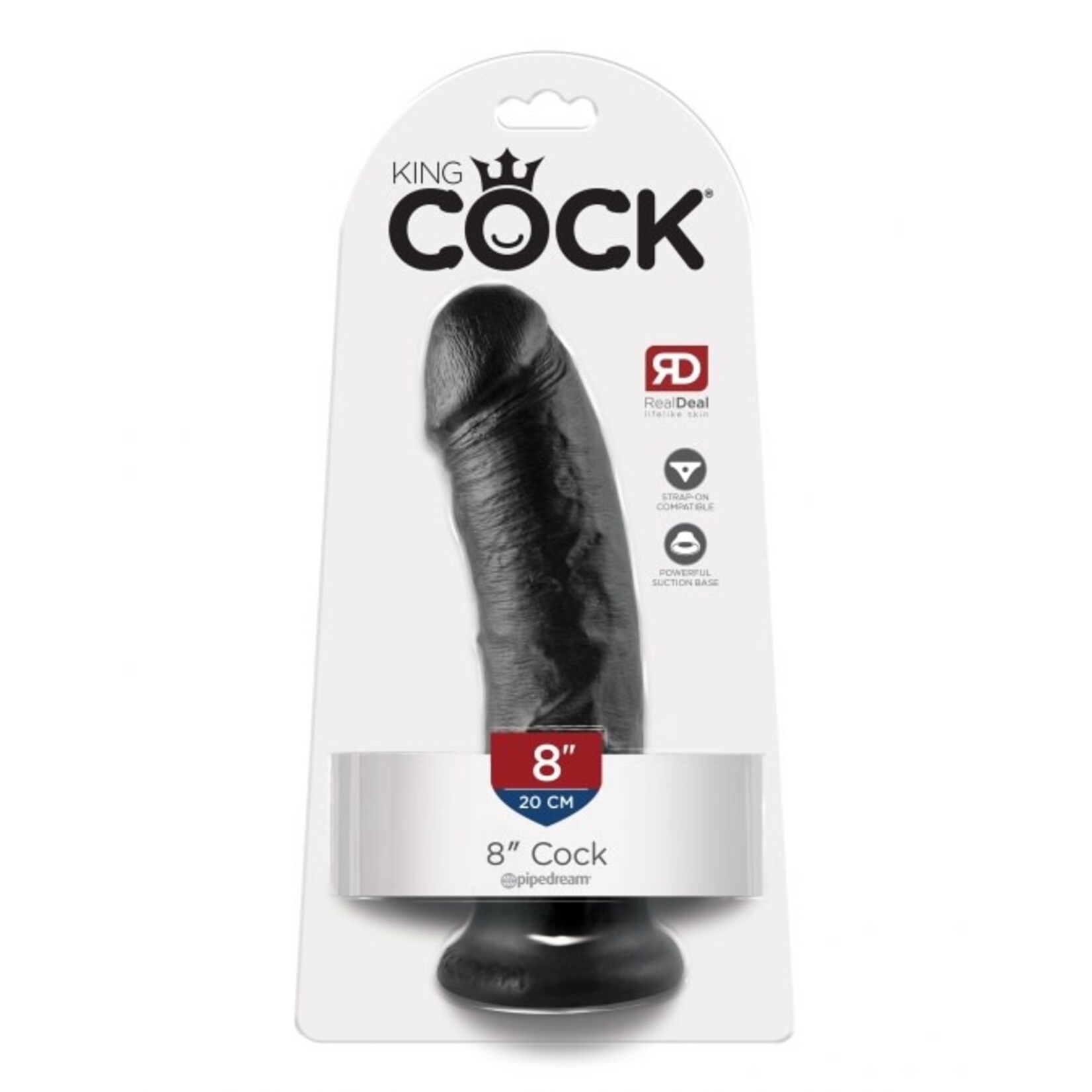 KING COCK KING COCK 8" COCK BLACK