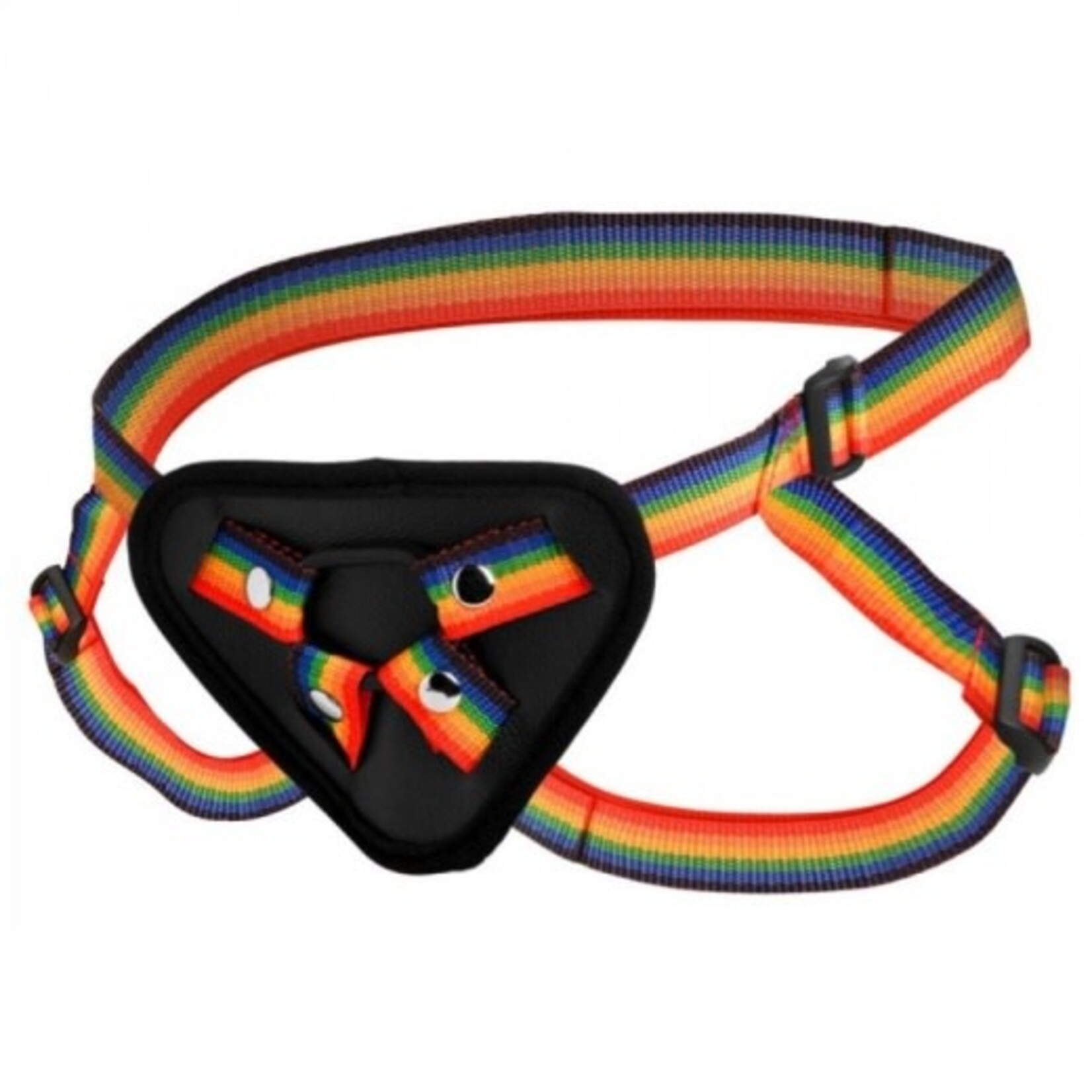 XR BRANDS STRAP U - RIDE THE RAINBOW UNIVERSAL RAINBOW STRAP-ON HARNESS