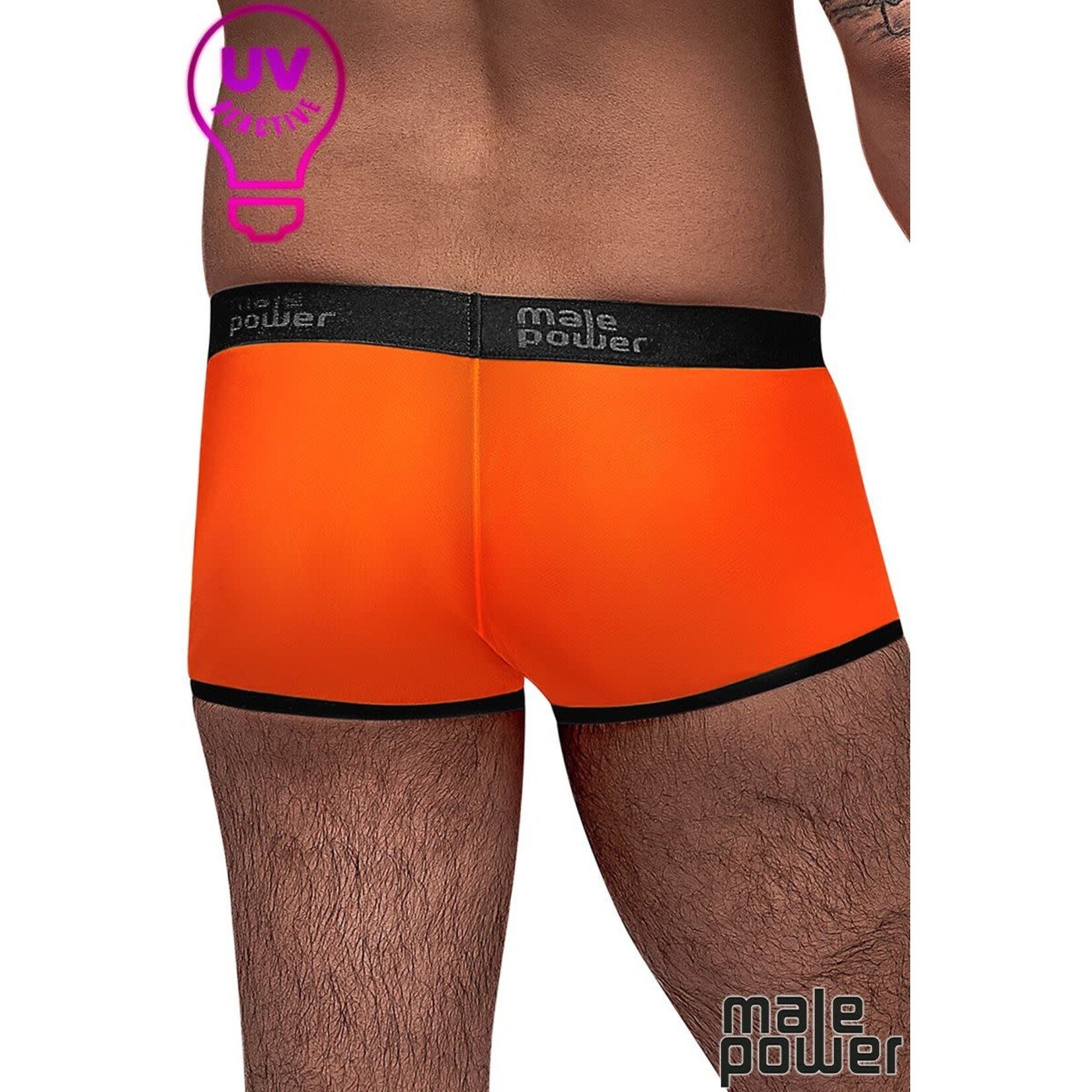 MALE POWER MALE POWER -  NEON MESH POUCH SHORT ORANGE S