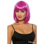 DREAMGIRL LINGERIE DREAMGIRL -  MID-LENGTH ADJUSTABLE BOB WIG MAGENTA O/S