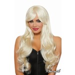 DREAMGIRL LINGERIE DREAMGIRL -  ADJUSTABLE LONG WAVY WIG PLATINUM BLOND O/S