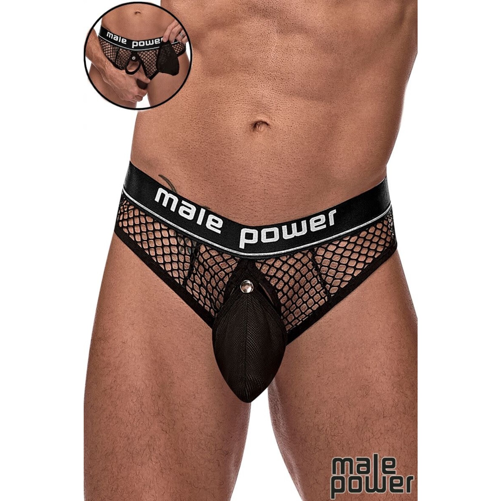 MALE POWER MALE POWER -  COCK PIT THONG BLACK S/M