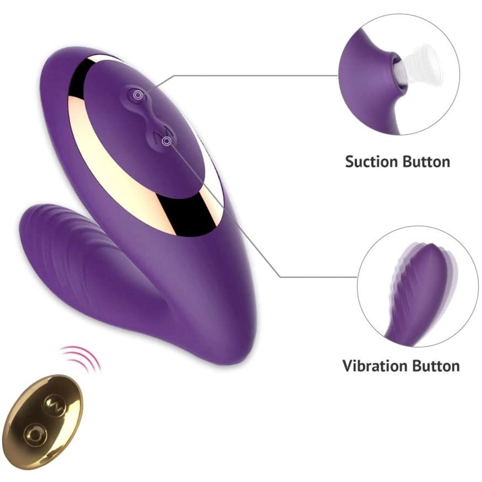 TRACY'S DOG TRACY'S DOG - OG 2 CLITORAL SUCKING VIBRATOR PURPLE (85457)