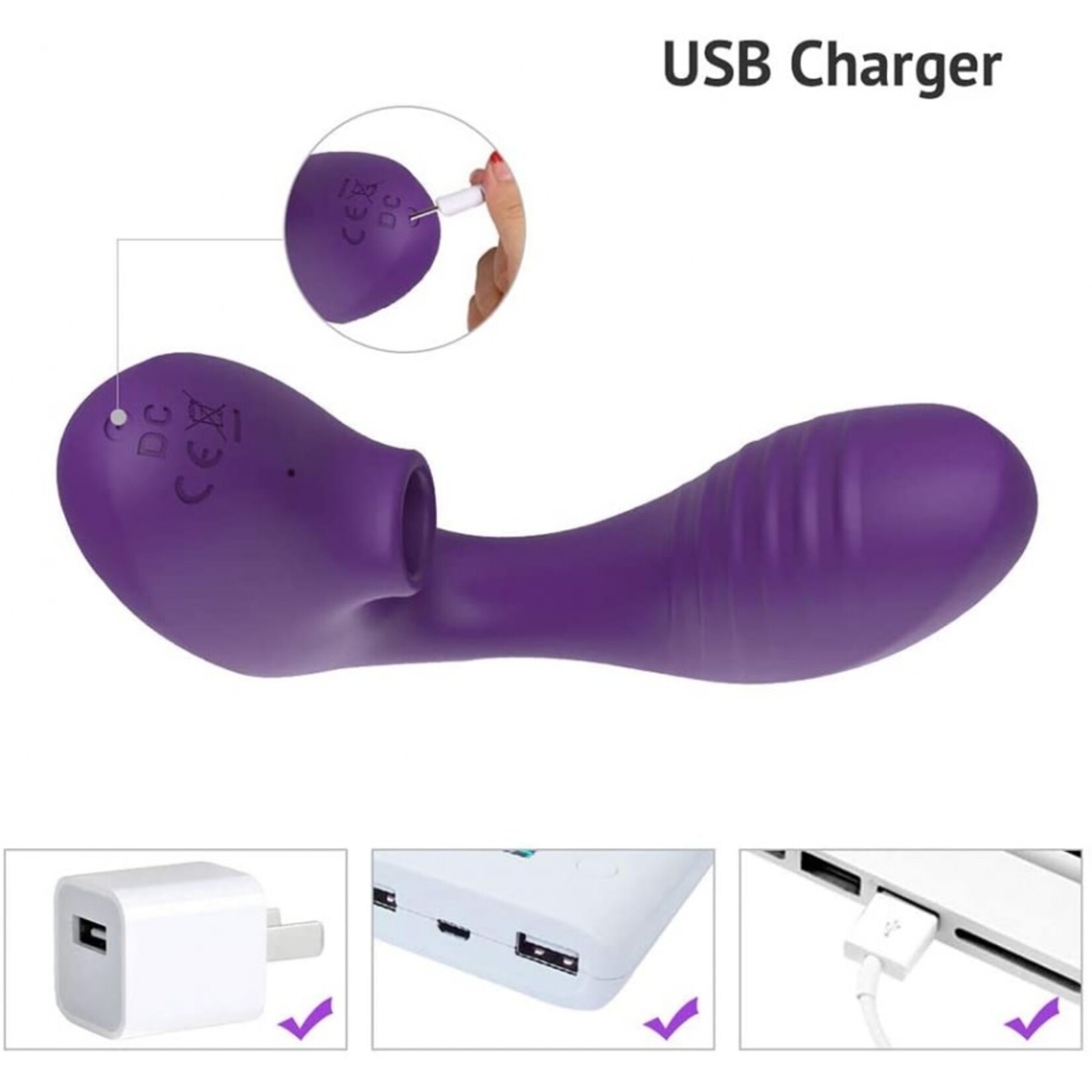 TRACY'S DOG TRACY'S DOG - OG 2 CLITORAL SUCKING VIBRATOR PURPLE (85457)