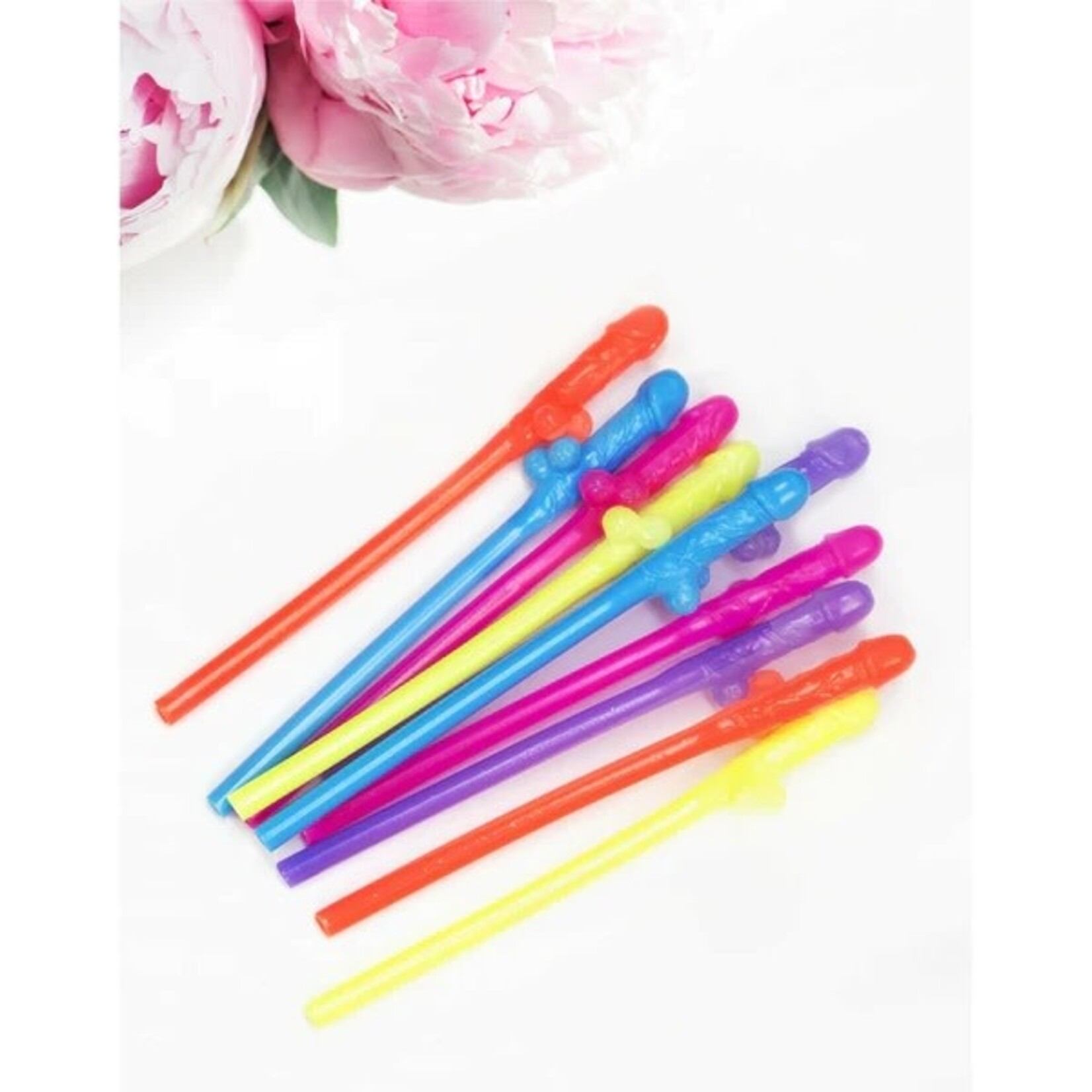 TYTF DICKY SIPPING STRAWS - NEON COLORS - 10PC SET