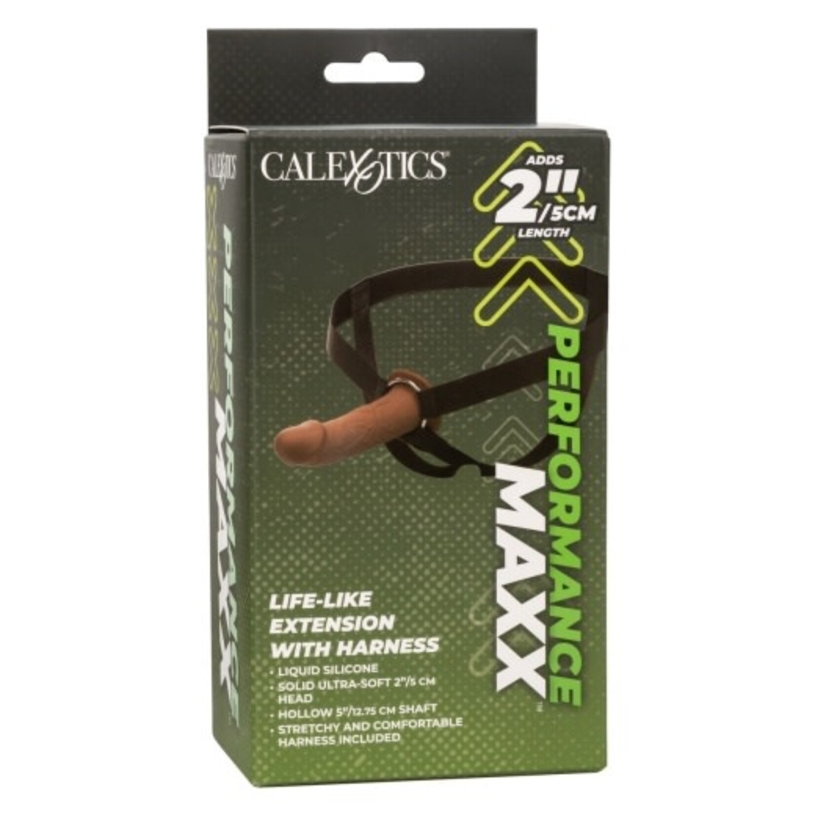 CALEXOTICS PERFORMANCE MAXX LIFE-LIKE EXTENSION WITH HARNESS - BROWN