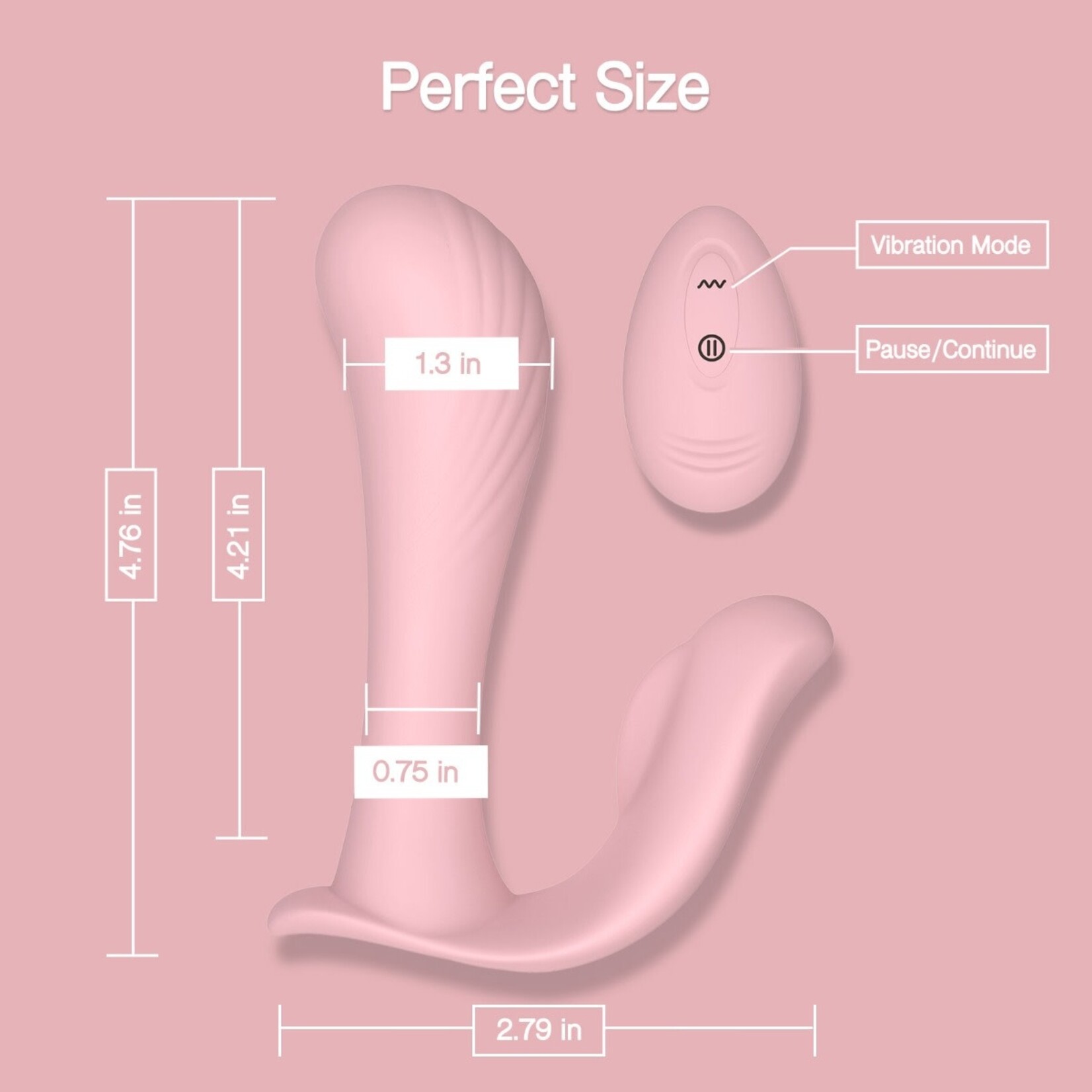 TRACY'S DOG TRACY'S DOG - WEARABLE PANTY VIBRATOR WITH WIRELESS PINK