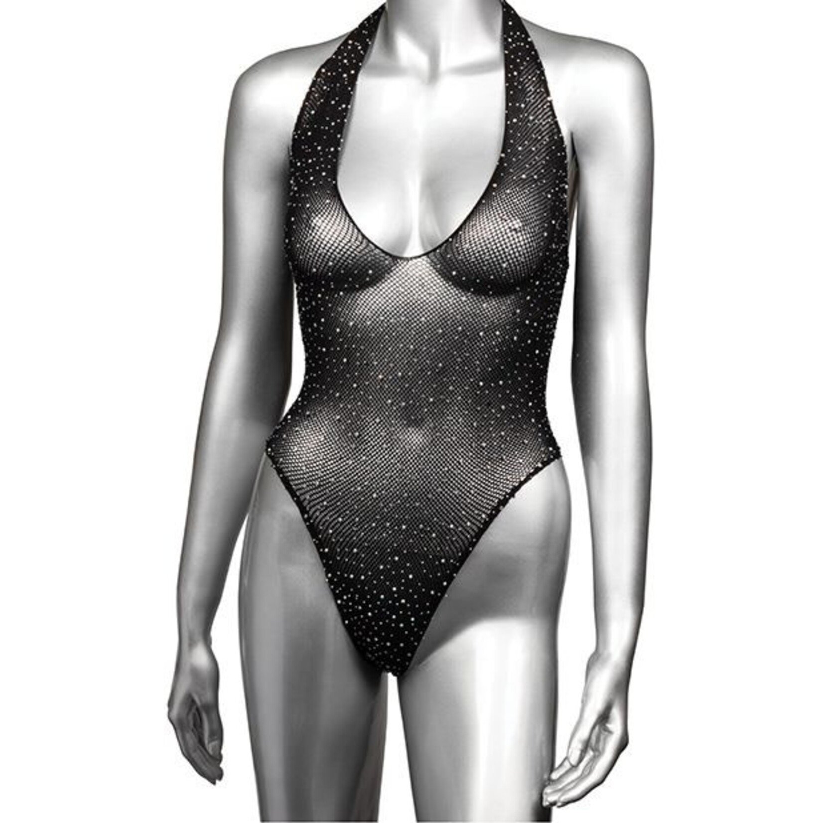 CALEXOTICS RADIANCE DEEP V BLACK BODY SUIT OS