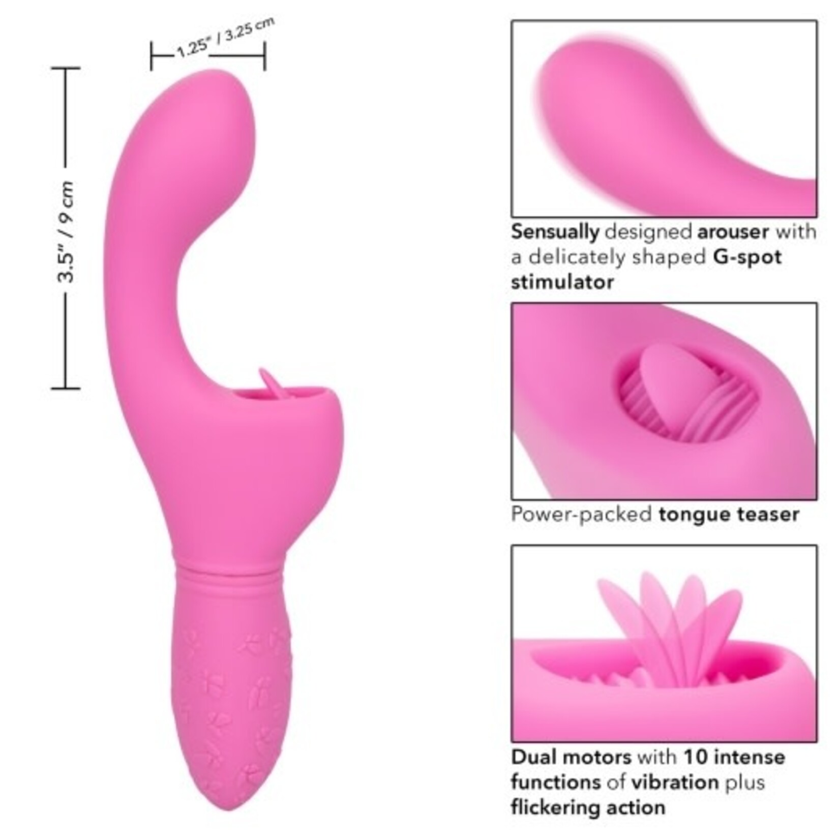 CALEXOTICS RECHARGEABLE BUTTERFLY KISS FLICKER - PINK