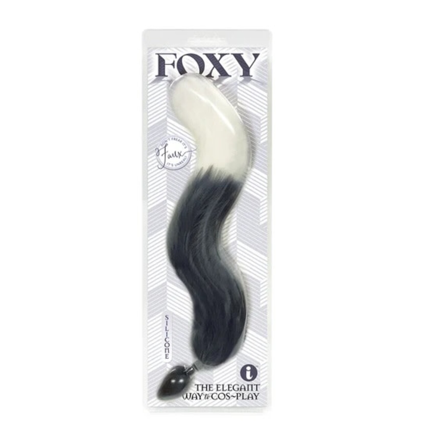 FOXY FOX TAIL SILICONE BUTT PLUG GREY