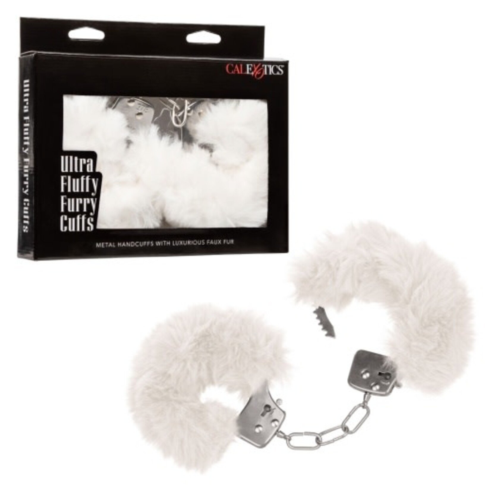 CALEXOTICS ULTRA FLUFFY FURRY CUFFS - WHITE