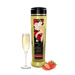 SHUNGA SHUNGA - EROTIC MASSAGE OILS CHAMPAGNE / STRAWBERRIES (240ML/8OZ)