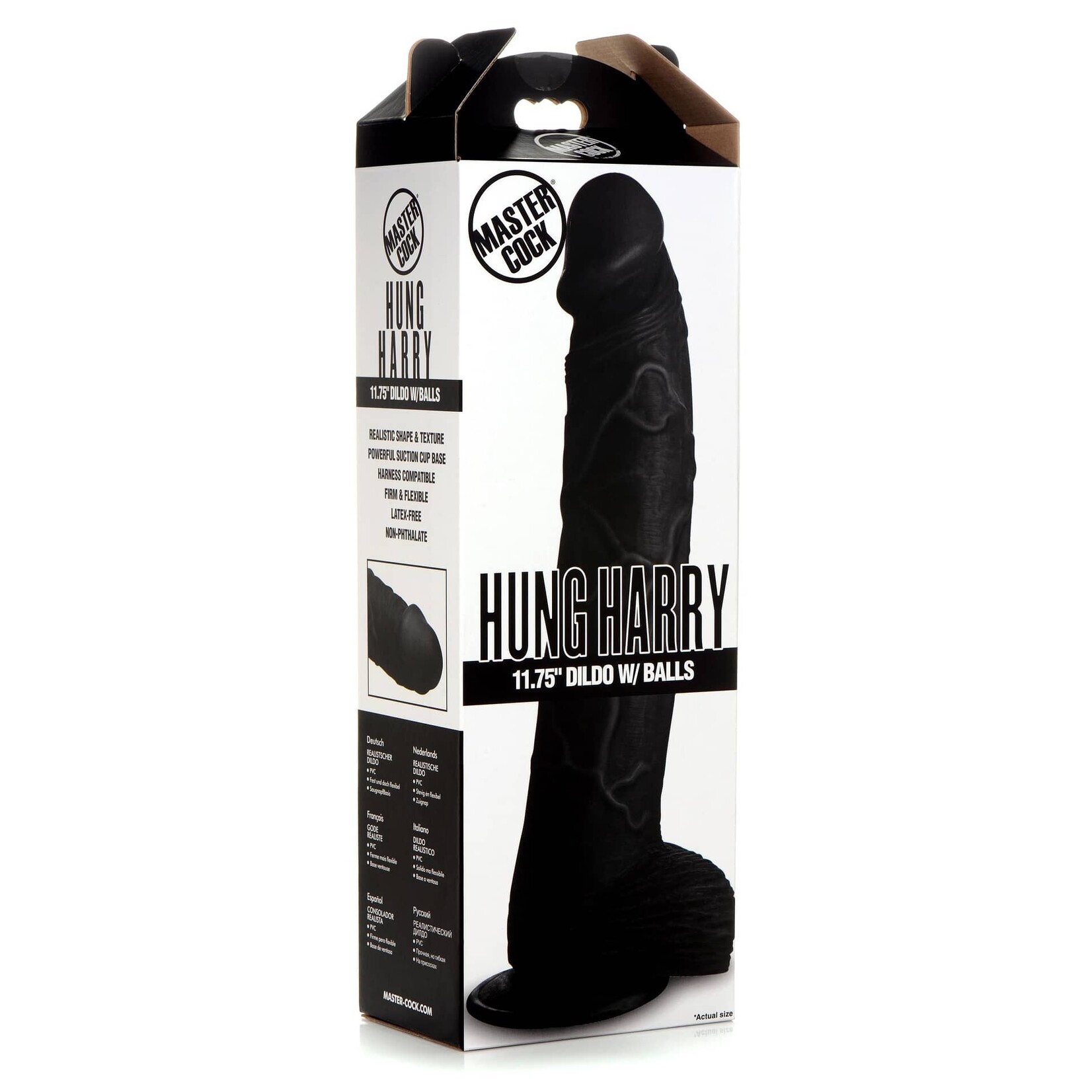 XR BRANDS MASTER COCK HUNG HARRY 11.75 INCH BALLSY DILDO