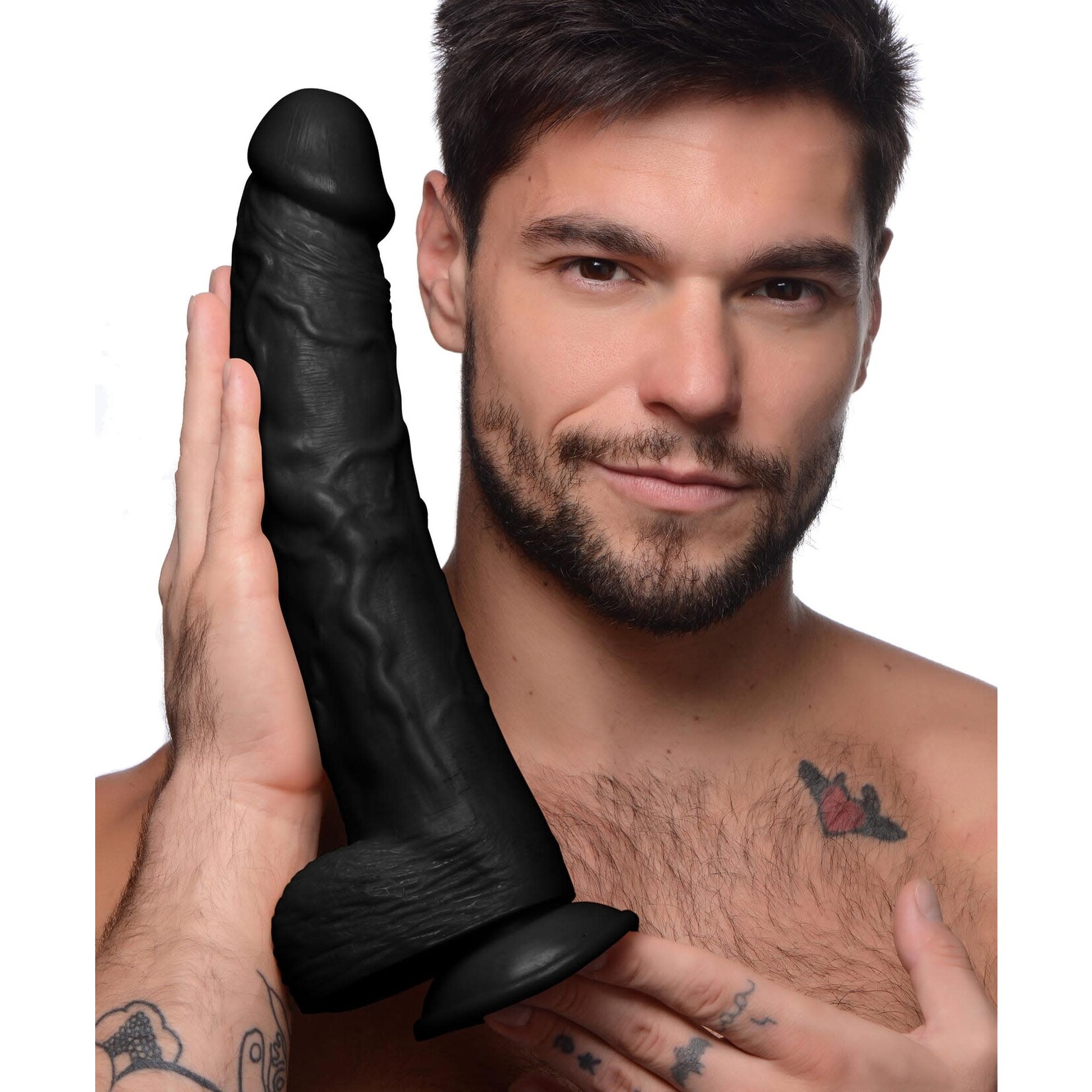 XR BRANDS MASTER COCK HUNG HARRY 11.75 INCH BALLSY DILDO