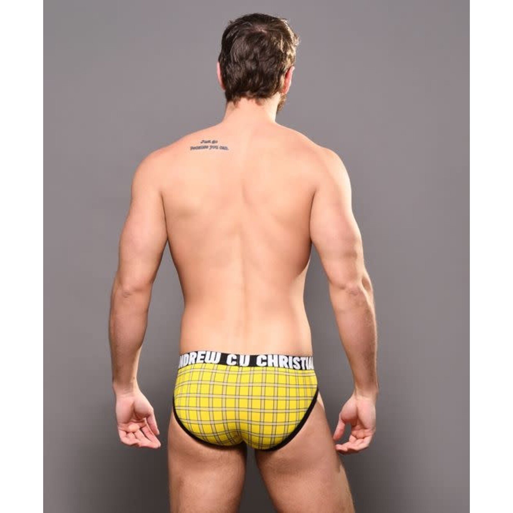 ANDREW CHRISTIAN ANDREW CHRISTIAN - PLAID BRIEF W/ ALMOST NAKED MEDIUM