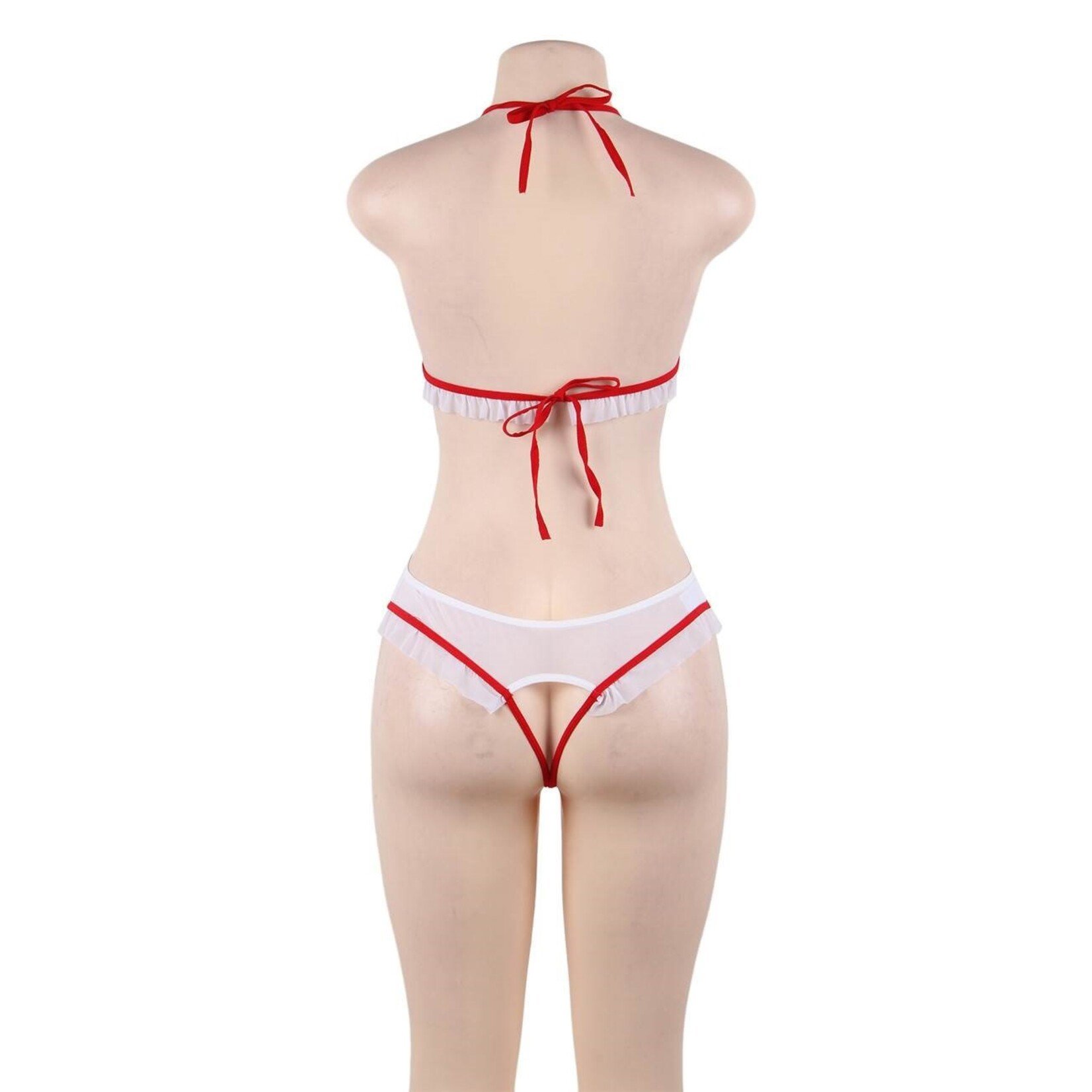 OH YEAH! -  SEXY NURSE CROTCHLESS COSTUME TEDDY LINGERIE  XS-S