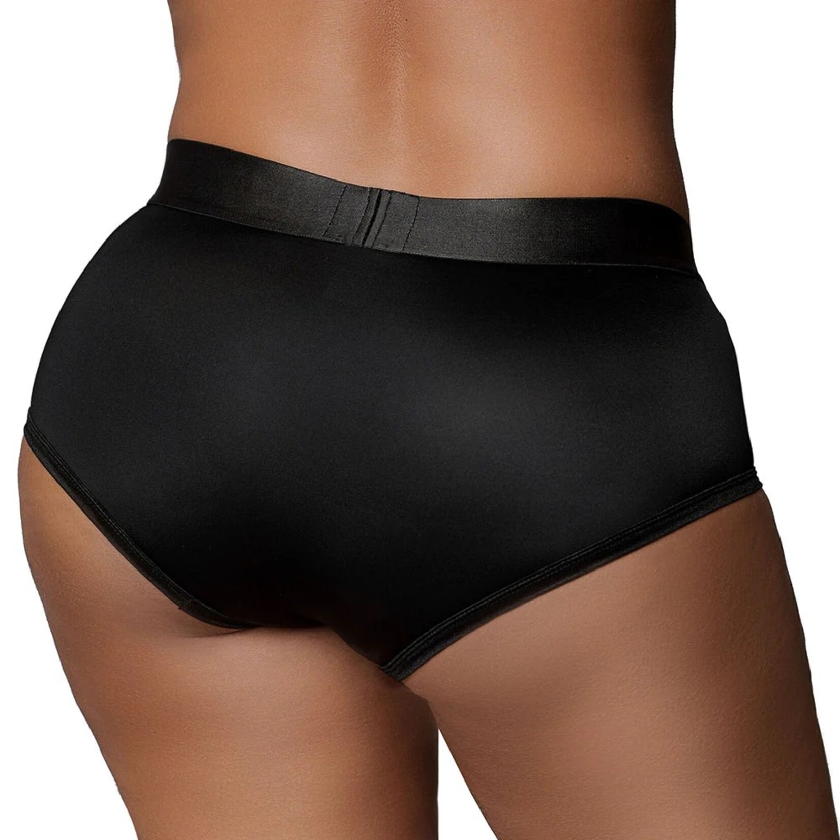 OUCH! OUCH! BLACK VIBRATING STRAP-ON BRIEF XS/S