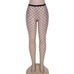 OH YEAH! -  BLACK LONG SHEER TIGHT FENCE NET PANTYHOSE XS-M