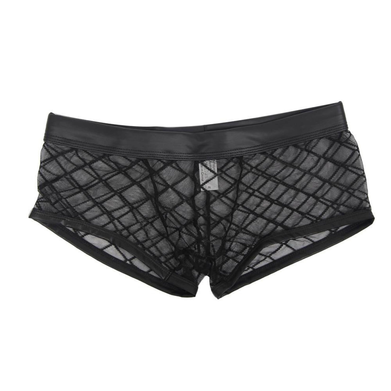 OH YEAH! -  MENS SEXY SHEER BLACK BOXER UNDERWEAR S