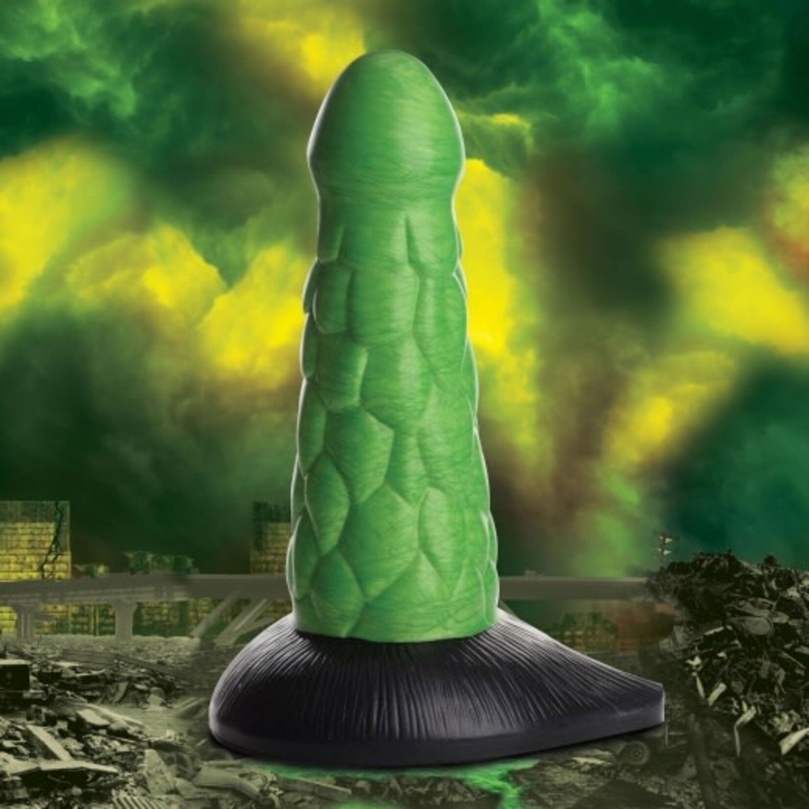 CREATURE COCKS CREATURE COCKS - RADIOACTIVE REPTILE THICK SCALY SILICONE DILDO