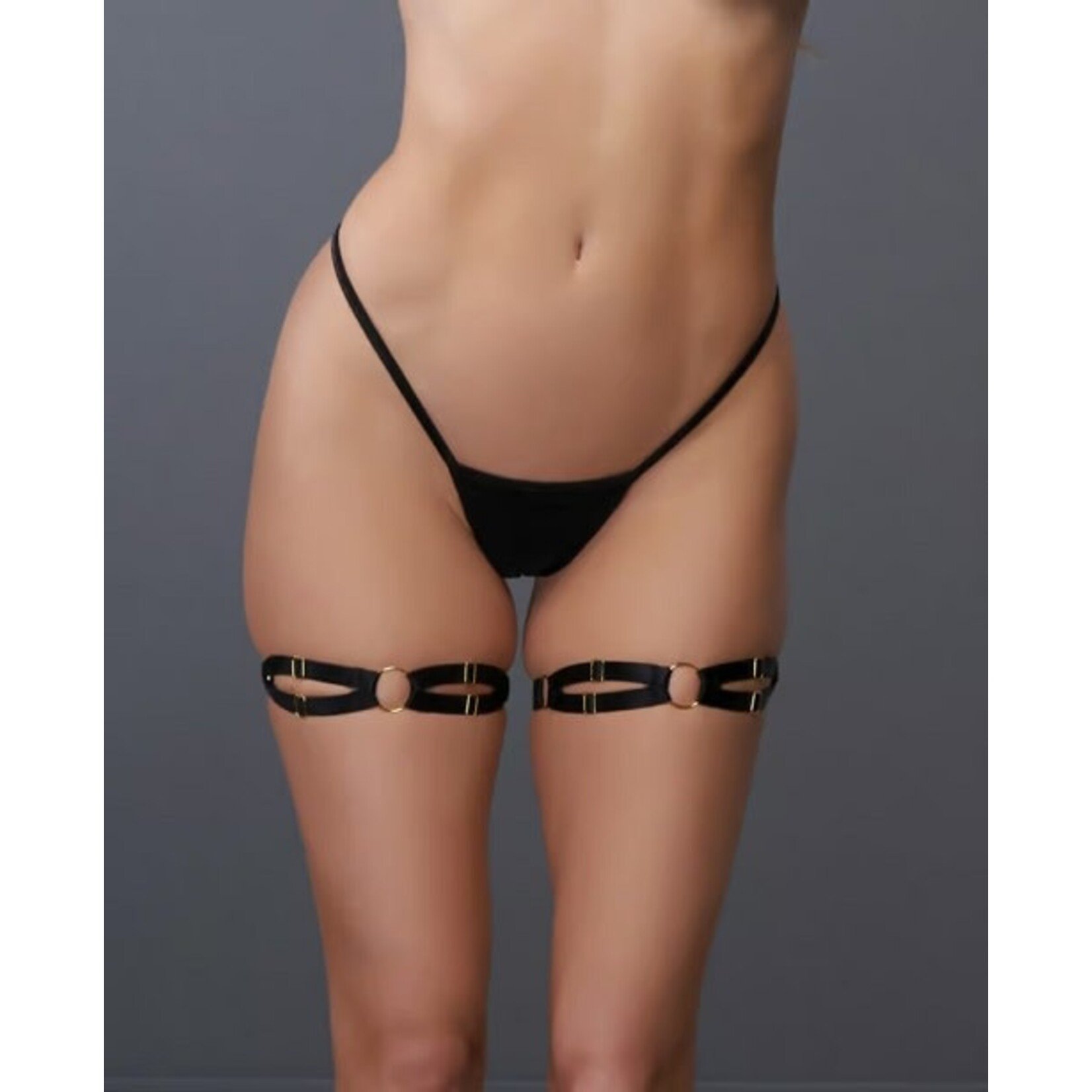 ALLURE ALLURE COME WITH ME LEG GARTERS - BLACK