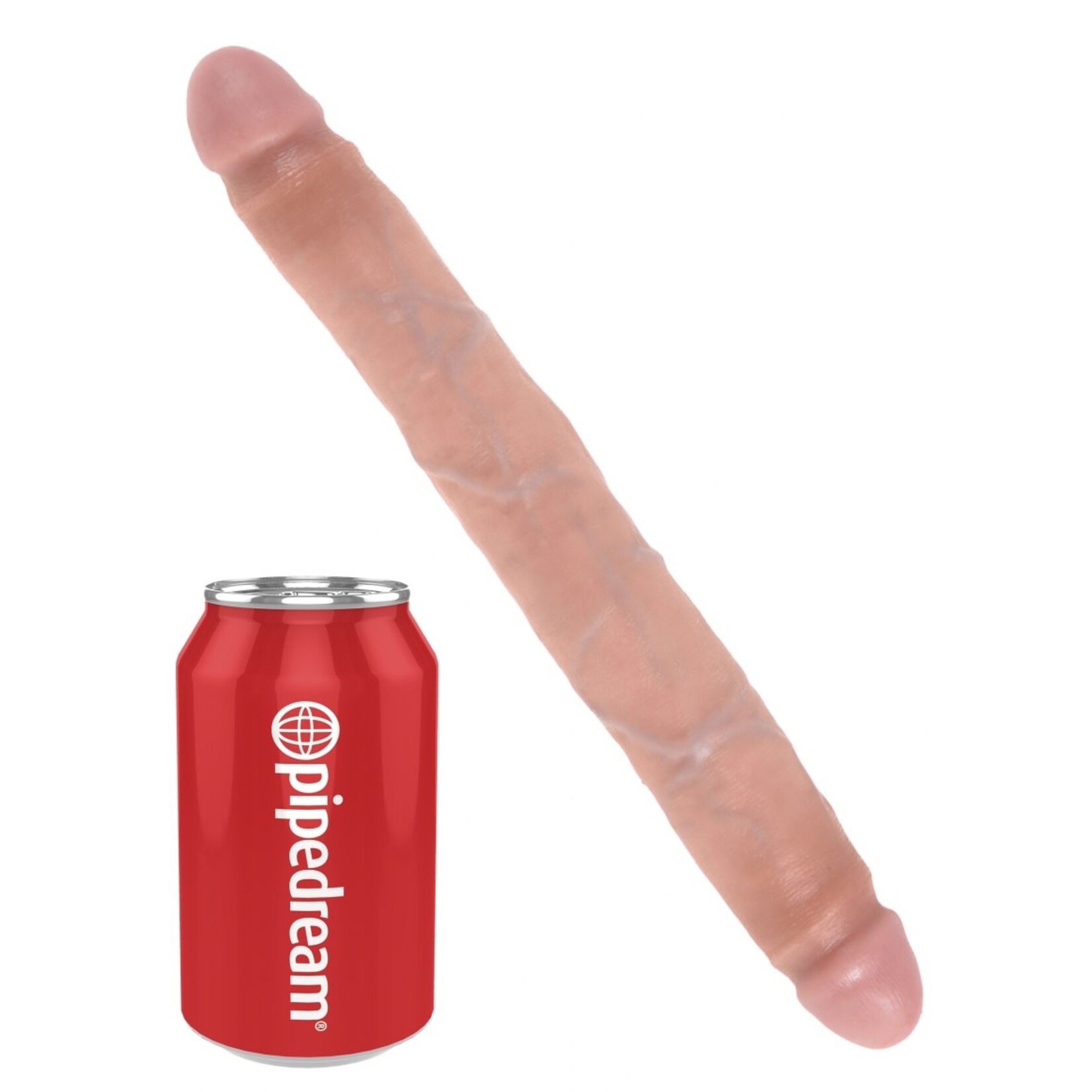 KING COCK KING COCK 12" SLIM DOUBLE DILDO LIGHT