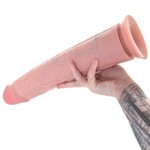 SHOTS REAL ROCK 15 INCH EXTRA LONG DILDO IN LIGHT