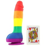 NS NOVELTIES COLOURS PRIDE EDITION 6 INCH SILICONE DILDO IN RAINBOW