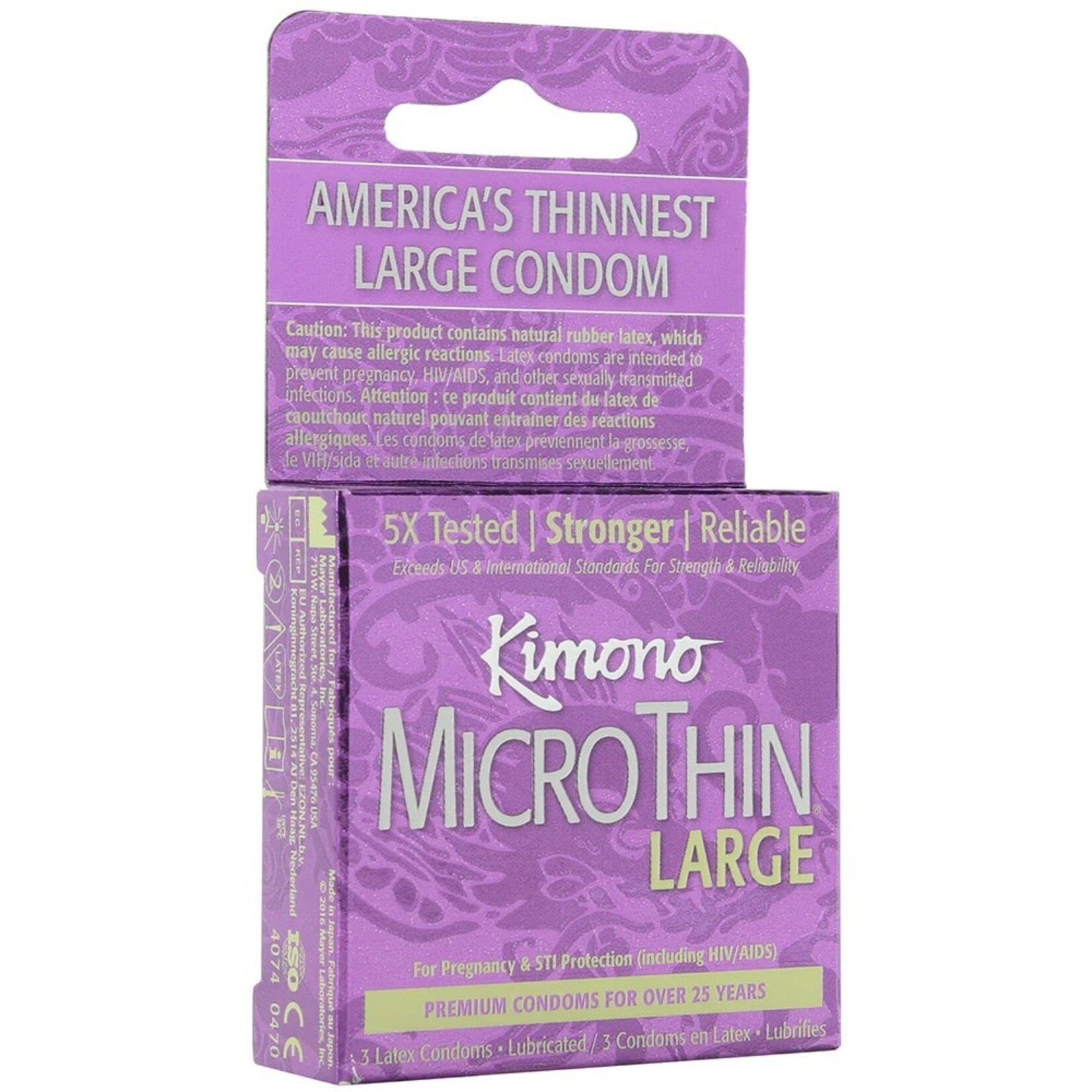 KIMONO KIMONO MICROTHIN LARGE CONDOMS 3 PACK