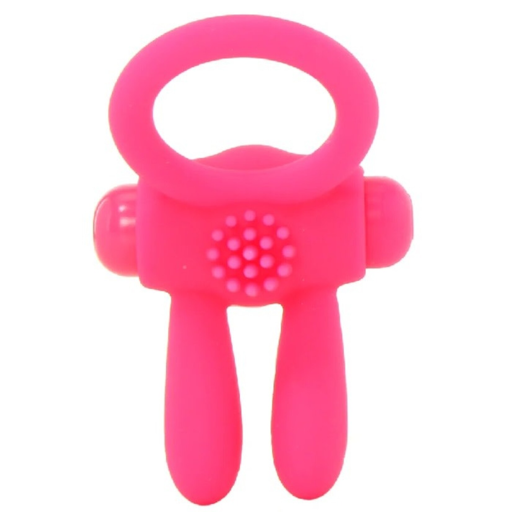 PIPEDREAM NEON RABBIT VIBRATING COCK RING IN PINK