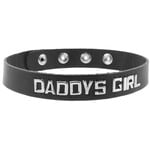 DADDY'S GIRL LEATHER WORD BAND COLLAR