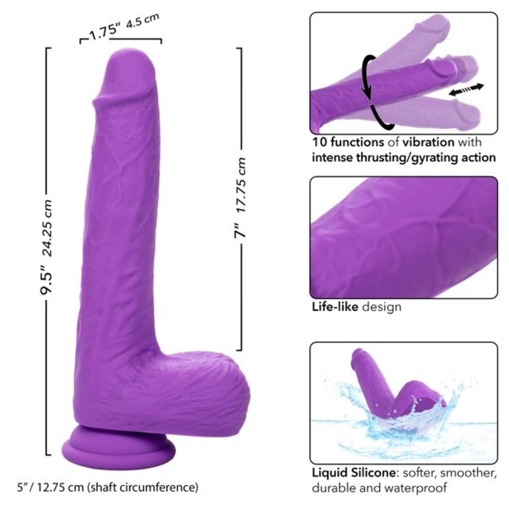 CALEXOTICS RECHARGEABLE GYRATING & THRUSTING SILICONE STUDS
